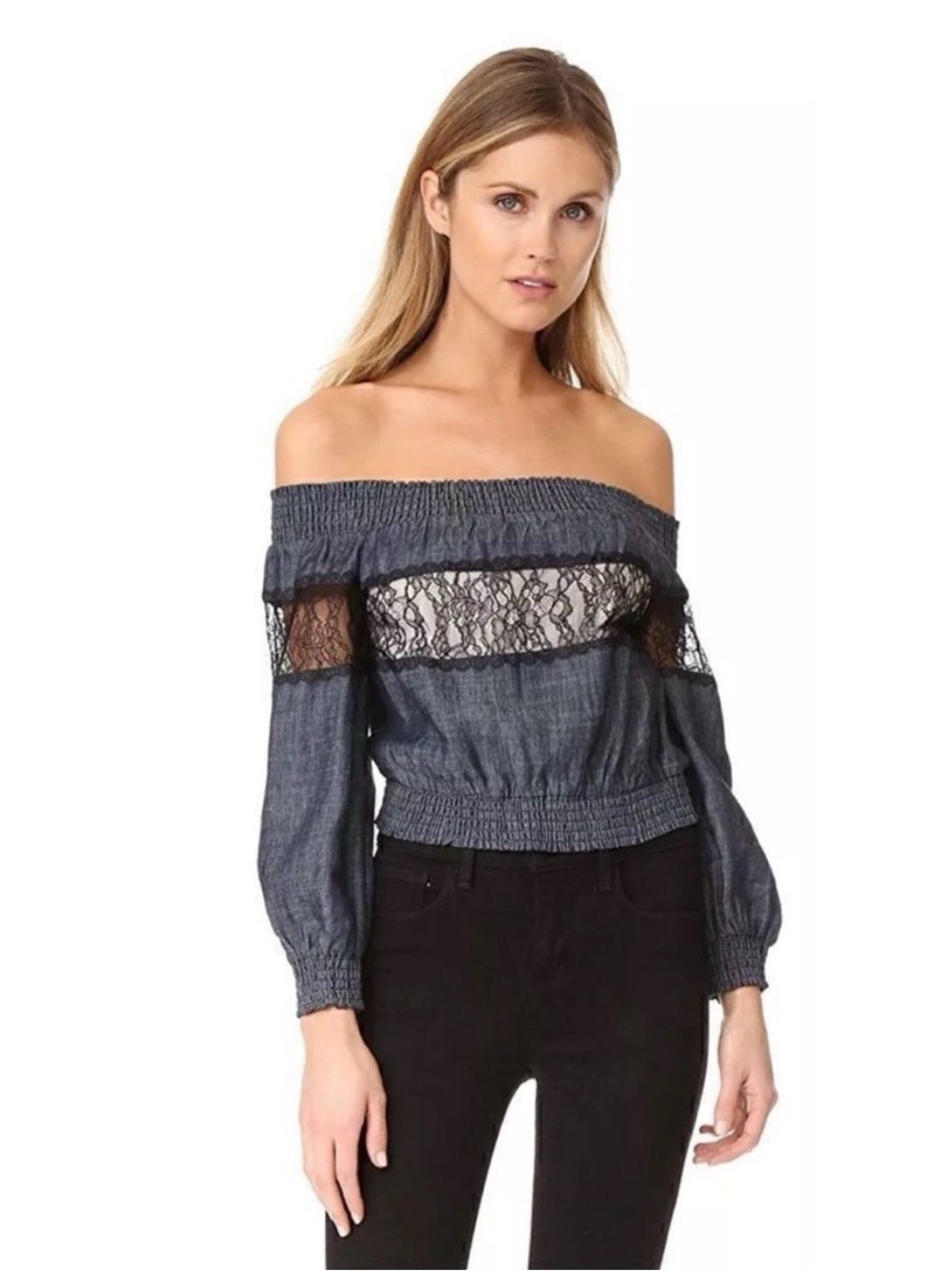 Alice + Olivia Celia Off-The-Shoulder Top
